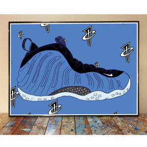 11X17 NIKE AIR FOAMPOSITE SNEAKER ART PRINT